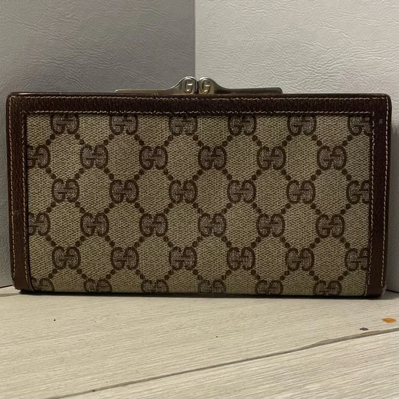 Gucci GG Supreme Canvas Continental Kisslock Wallet - Picture 5 of 7